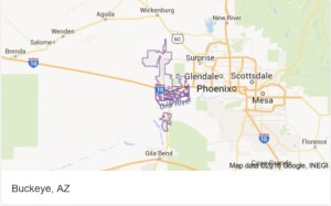 SpaceSolutions Service Area Map of Buckeye AZ