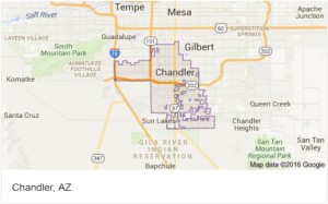 SpaceSolutions Service Area Map of Chandler AZ