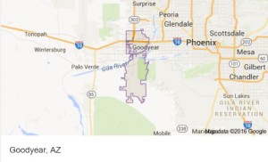 SpaceSolutions Service Area Map of Goodyear AZ
