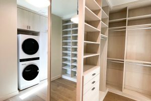 Custom Closet with Washer and Dryer