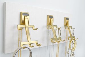 Belt or Jewelry Hooks in Matte Gold