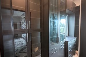 Black Closet with Glass Doors 1