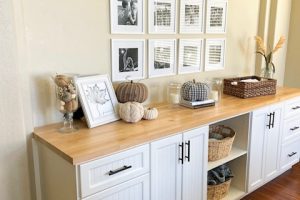 Buffet Cabinetry with Butcher Block Top