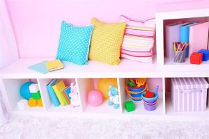 Child Space - Bench seat and cubbies for storing toys and books