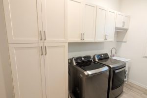 Classic White Shaker Laundry Room Cabinets
