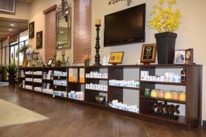 Commercial Space - Warm Wood Credenza for Pharmacy