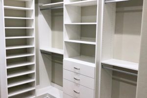 Custom Closet - White with Drawers and Shelves