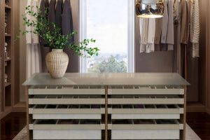 Elegant Island in Custom Closet