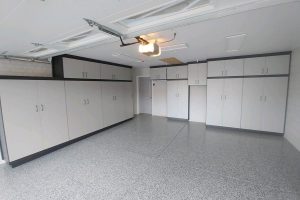 Epoxy Floor Coating - gray and black garage
