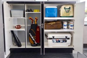 Garage Cabinets - Maximize storage for golf clubs, coolers, and more