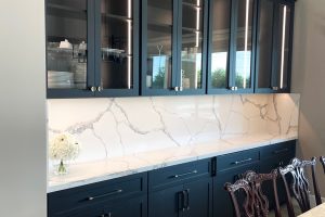 Gorgeous Built-In Buffet Cabinetry with Glass Doors