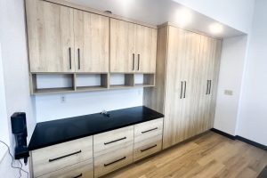 Office Cabinetry with Large Pulls