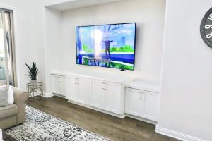 White Built-In Console