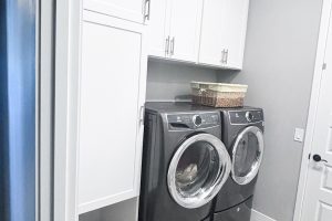 Pet Cabinet Cubby in Laundry Room