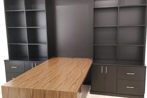 Home Office with Waterfall Desk