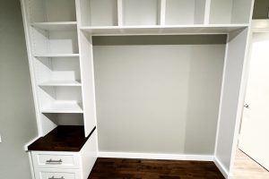 White Mudroom with Storage