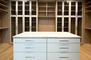 Two Toned Closet of Stone Beige and Endless Elm 3