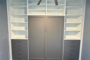 White and Grey Murphy Bed