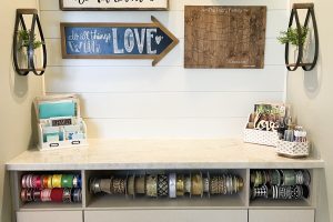 Wrapping Station with Ribbon Storage