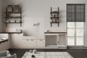 Pet Cabinetry and Washing Area